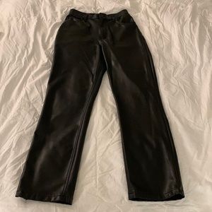 Abercrombie & Fitch Curve Love 90’s Vegan Leather Straight Pants Size US 4